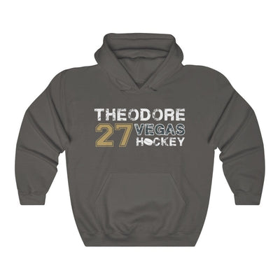 Hoodie Charcoal / S Theodore 27 Vegas Hockey Unisex Hooded Sweatshirt