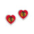 Chicago Blackhawks 3D Heart Post Earrings