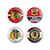 Chicago Blackhawks Fashion Button Four Pack