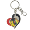 Chicago Blackhawks Heart Swirl Keychain