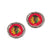 Chicago Blackhawks Round Post Earrings