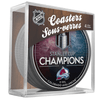 Colorado Avalanche 2022 Stanley Cup Champions Hockey Puck Drink Coasters