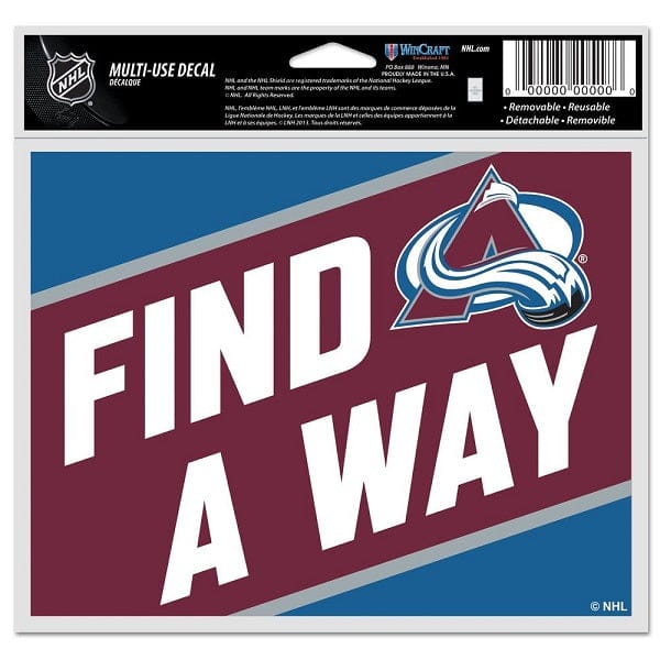 Colorado Avalanche 2022 Stanley Cup Playoffs Team Slogan Multi-Use Decal, 5x6 Inch