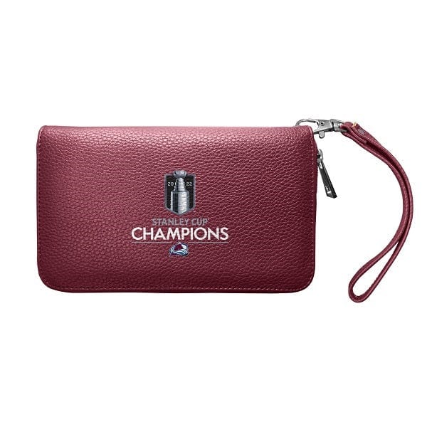 Colorado Avalanche Stanley Cup Champions Design Zip Organizer Wristlet Wallet