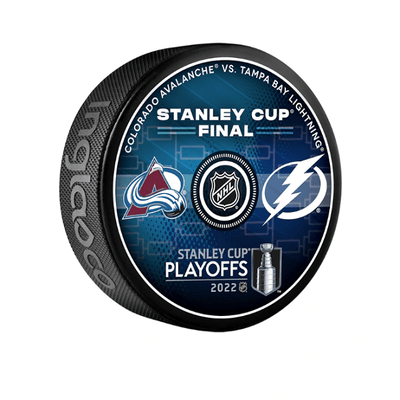 Colorado Avalanche vs Tampa Bay Lightning 2022 Round 4 Playoffs Match-Up Collector Puck