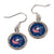 Columbus Blue Jackets Round Dangle Earrings