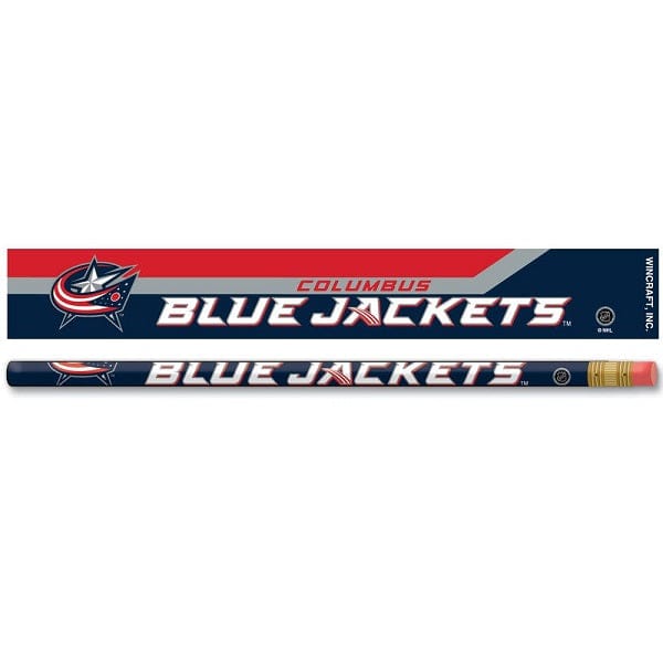 Columbus Blue Jackets Wooden Team Logo Pencils, 6 Pack