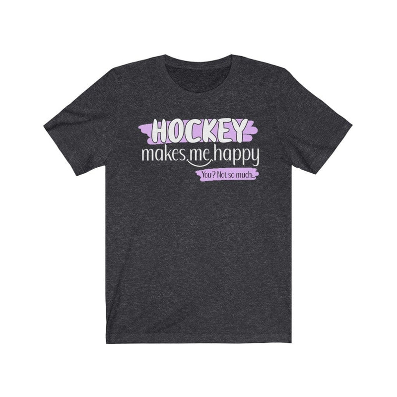 T-Shirt "Hockey Makes Me Happy" Unisex Jersey Tee