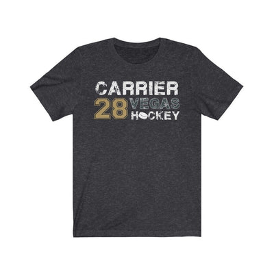 T-Shirt Dark Grey Heather / S Carrier 28 Vegas Hockey Unisex Jersey Tee