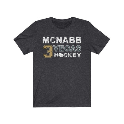 T-Shirt Dark Grey Heather / S McNabb 3 Vegas Hockey Unisex Jersey Tee