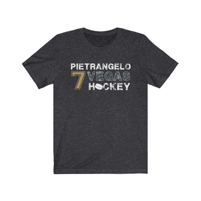 T-Shirt Dark Grey Heather / S Pietrangelo 7 Vegas Hockey Unisex Jersey Tee