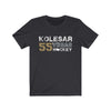 T-Shirt Dark Grey / S Kolesar 55 Vegas Hockey Unisex Jersey Tee