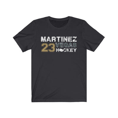 T-Shirt Dark Grey / S Martinez 23 Vegas Hockey Unisex Jersey Tee