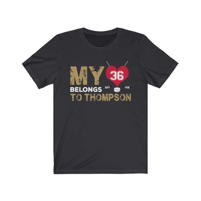 T-Shirt Dark Grey / S My Heart Belongs To Thompson Unisex Jersey Tee