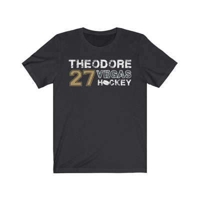 T-Shirt Dark Grey / S Theodore 27 Vegas Hockey Unisex Jersey Tee