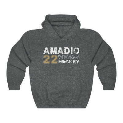 Hoodie Dark Heather / S Amadio 22 Vegas Hockey Unisex Hooded Sweatshirt