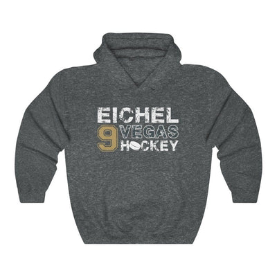 Hoodie Dark Heather / S Eichel 9 Vegas Hockey Unisex Hooded Sweatshirt