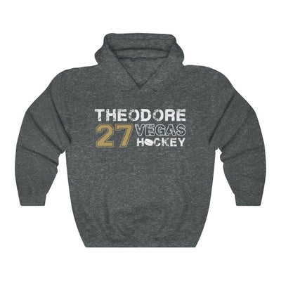 Hoodie Dark Heather / S Theodore 27 Vegas Hockey Unisex Hooded Sweatshirt