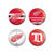 Detroit Red Wings Fashion Button Four Pack