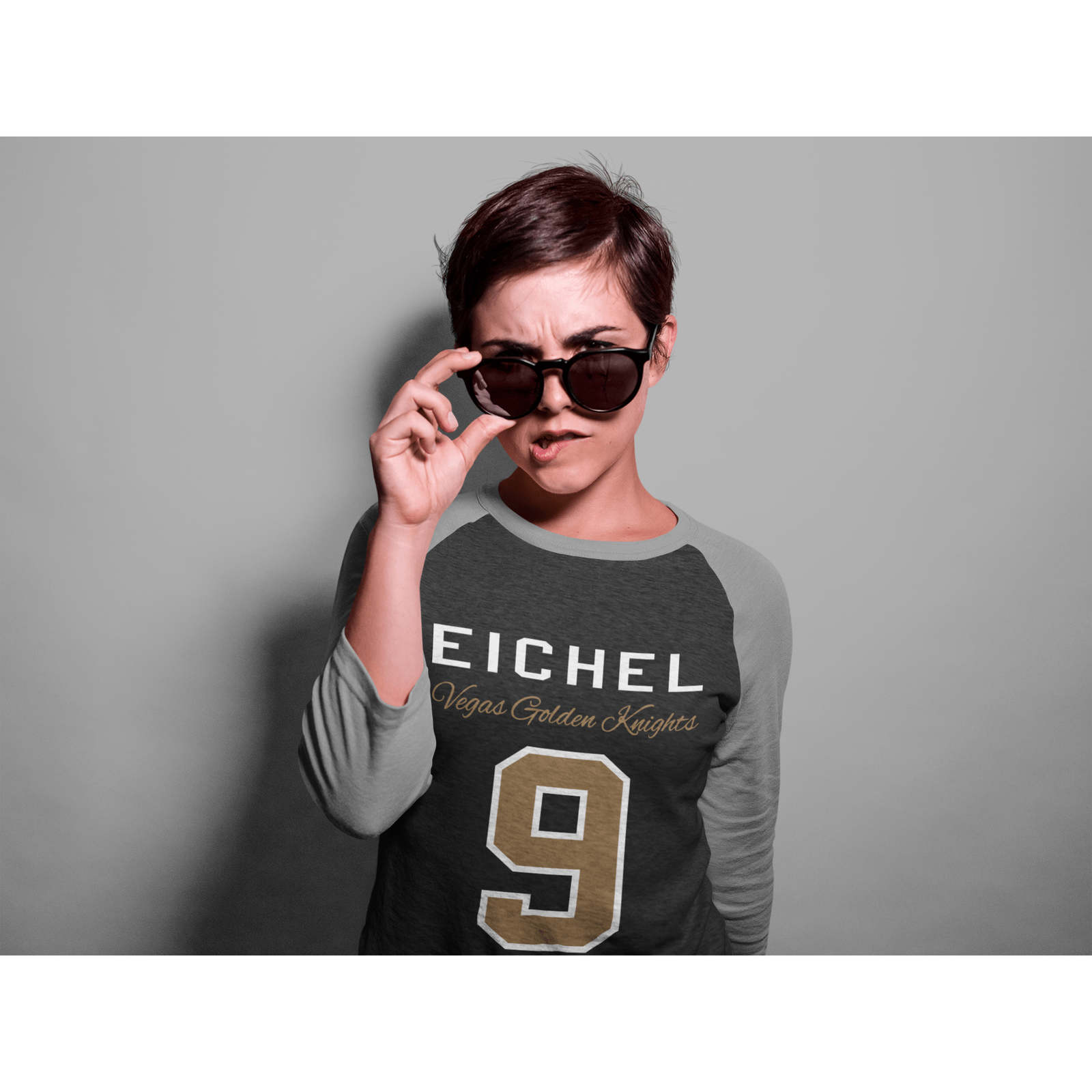 Long-sleeve Eichel 9 Unisex Fit Tri-Blend 3/4 Raglan Tee