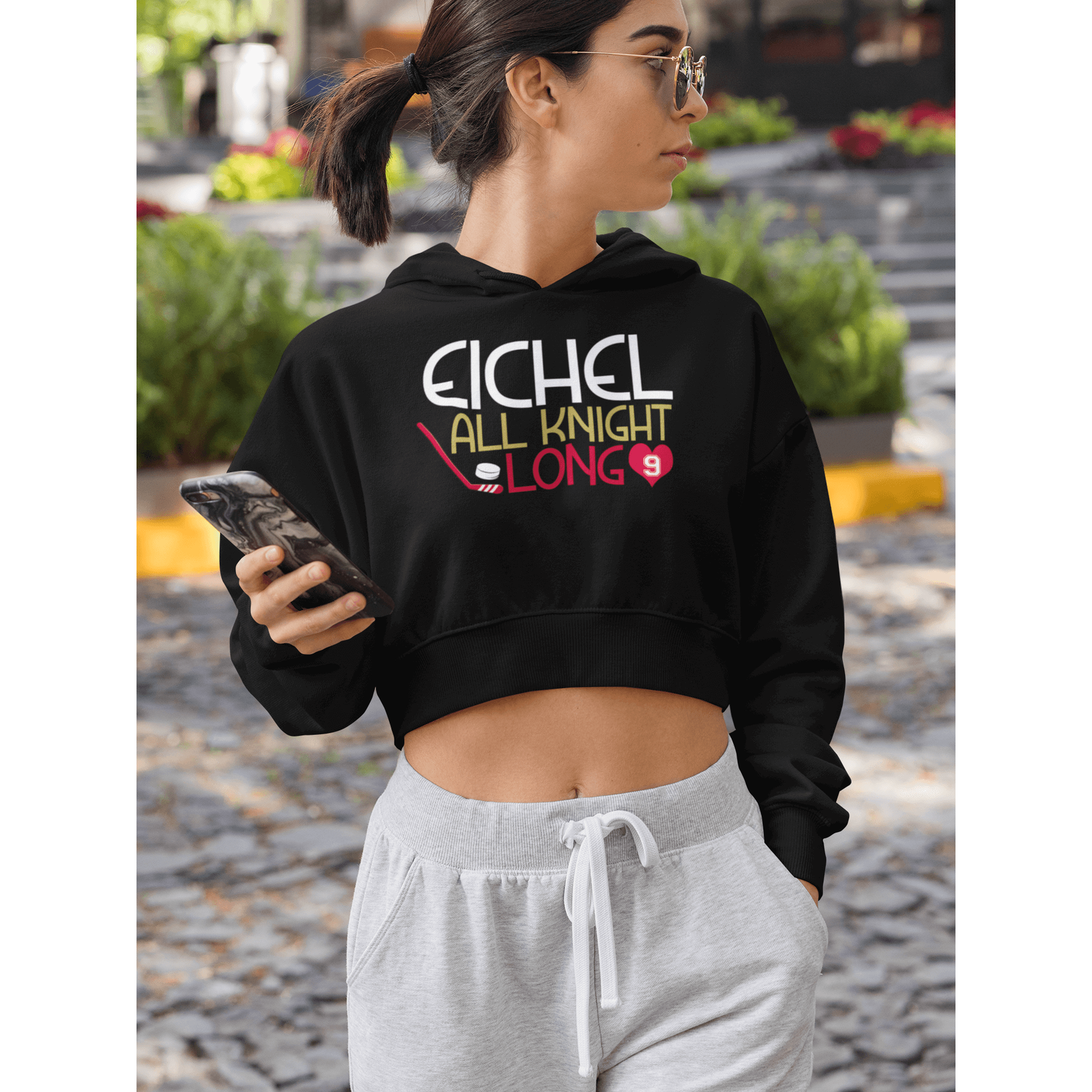 Hoodie Eichel All Knight Long Women's Cropped Hooded Sweatshirt