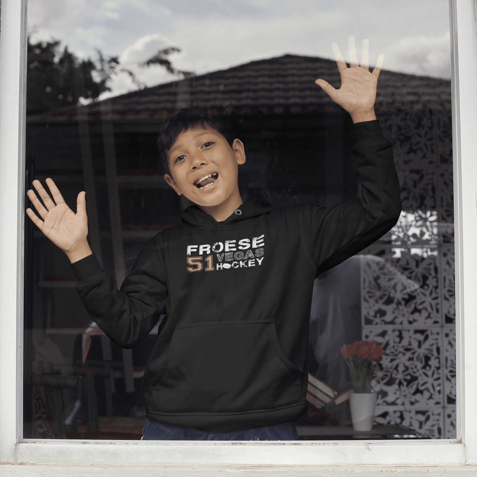 Kids clothes Froese 51 Vegas Hockey Youth Hooded Sweatshirt