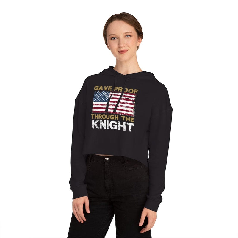 Hoodie "Gave Proof Through The Knight" Women’s Cropped Hooded Sweatshirt