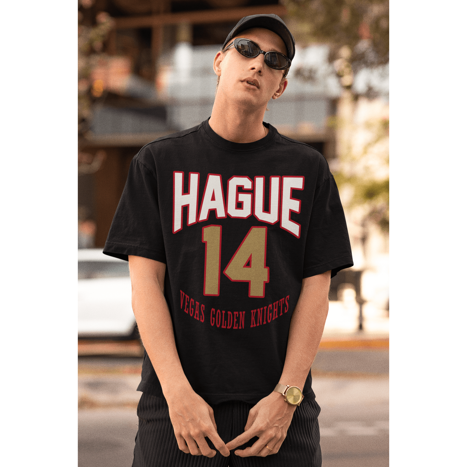 T-Shirt Hague 14 Vegas Golden Knights Retro Unisex Jersey Tee