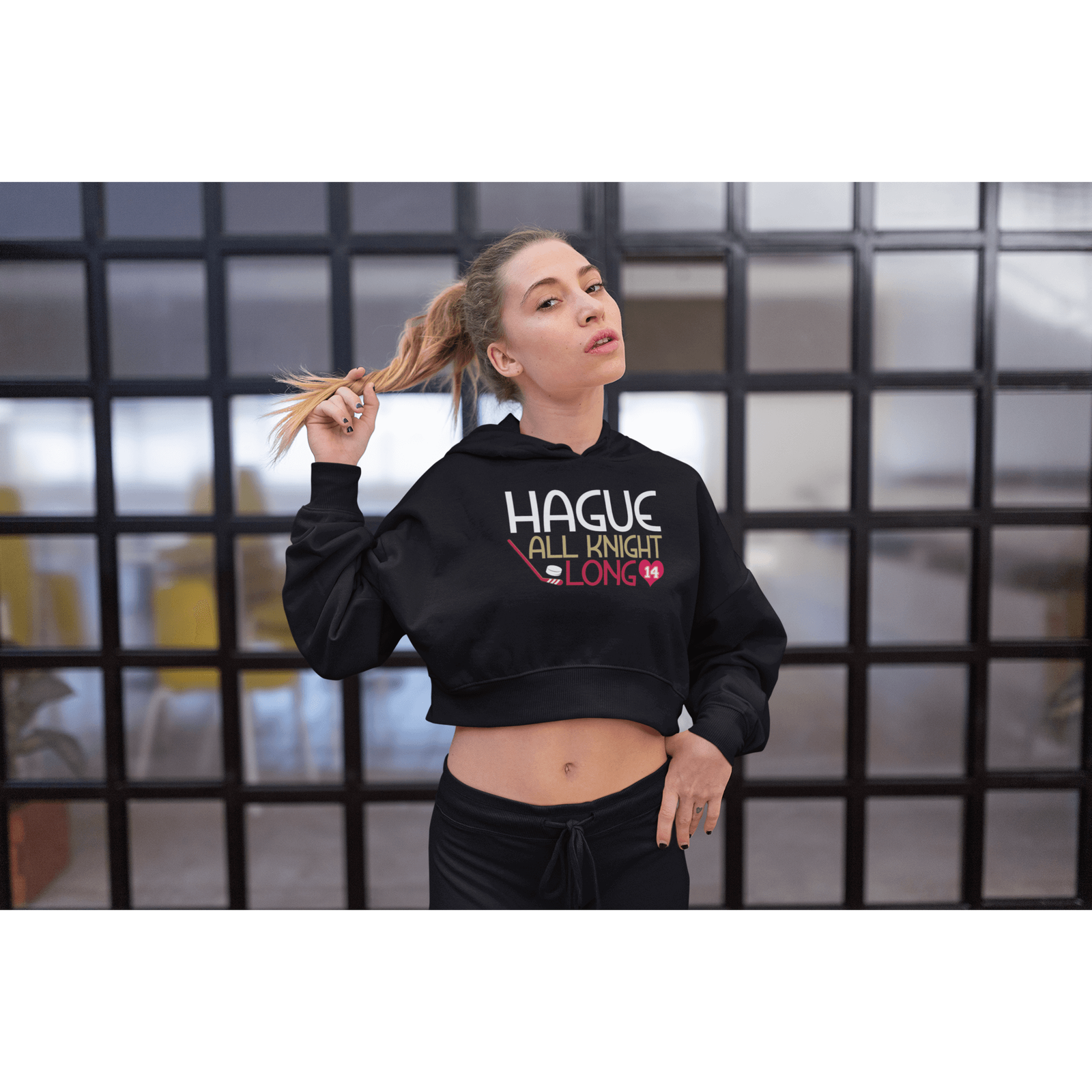 Hoodie Hague All Knight Long Women's Cropped Hooded Sweatshirt