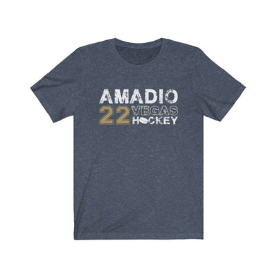 T-Shirt Heather Navy / S Amadio 22 Vegas Hockey Unisex Jersey Tee