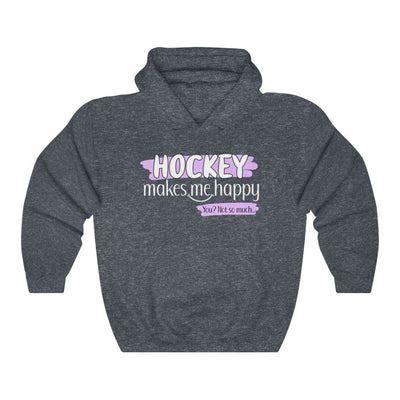 Hoodie "Hockey Makes Me Happy" Unisex Hooded Sweatshirt