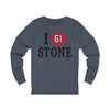 Long-sleeve "I Love Stone" Unisex Jersey Long Sleeve Shirt