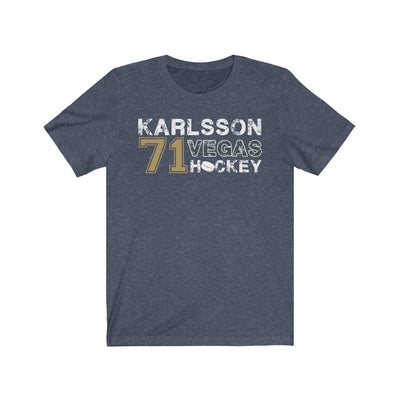 T-Shirt Heather Navy / S Karlsson 71 Vegas Hockey Unisex Jersey Tee