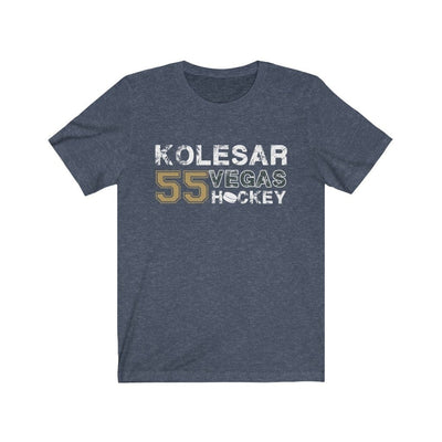 T-Shirt Heather Navy / S Kolesar 55 Vegas Hockey Unisex Jersey Tee