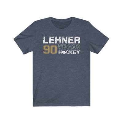 T-Shirt Heather Navy / S Lehner 90 Vegas Unisex Hockey Jersey Tee