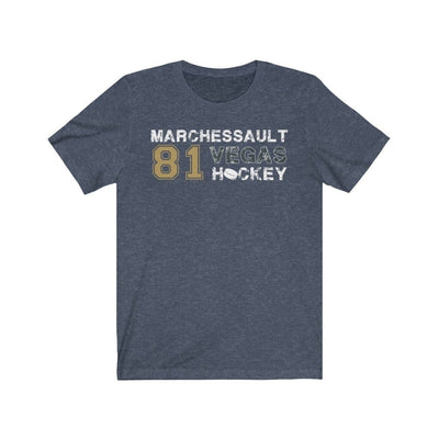 T-Shirt Heather Navy / S Marchessault 81 Vegas Hockey Unisex Jersey  Tee