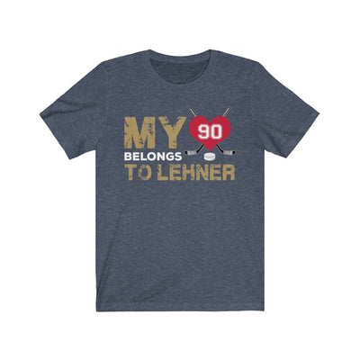 T-Shirt Heather Navy / S My Heart Belongs To Lehner Unisex Jersey Tee