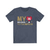 T-Shirt Heather Navy / S My Heart Belongs To Thompson Unisex Jersey Tee