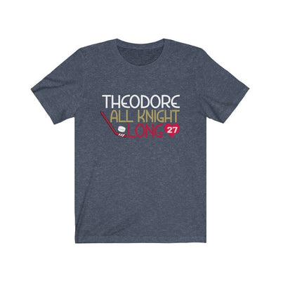 T-Shirt Heather Navy / S Theodore All Knight Long Unisex Jersey Tee
