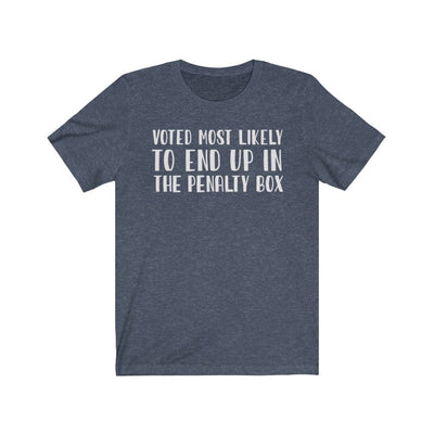 T-Shirt Heather Navy / S "Voted Most Likely" Unisex Jersey Tee
