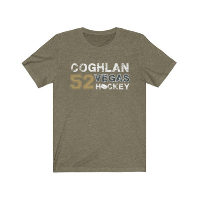 T-Shirt Heather Olive / S Coghlan 52 Vegas Hockey Unisex Jersey Tee
