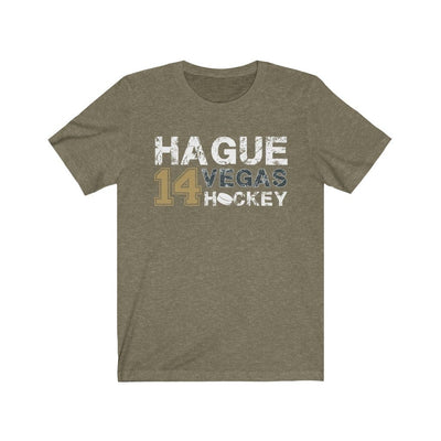 T-Shirt Heather Olive / S Hague 14 Vegas Hockey Unisex Jersey Tee