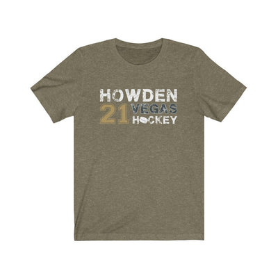 T-Shirt Heather Olive / S Howden 21 Vegas Hockey Unisex Jersey Tee