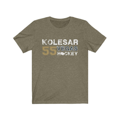 T-Shirt Heather Olive / S Kolesar 55 Vegas Hockey Unisex Jersey Tee