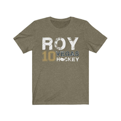 T-Shirt Heather Olive / S Roy 10 Vegas Hockey Unisex Jersey Tee