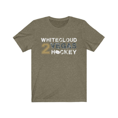 T-Shirt Heather Olive / S Whitecloud 2 Vegas Hockey Unisex Jersey Tee