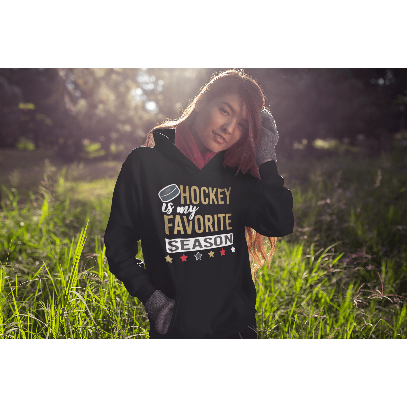 Hoodie "Hockey Is My Favorite Season" Unisex Hooded Sweatshirt