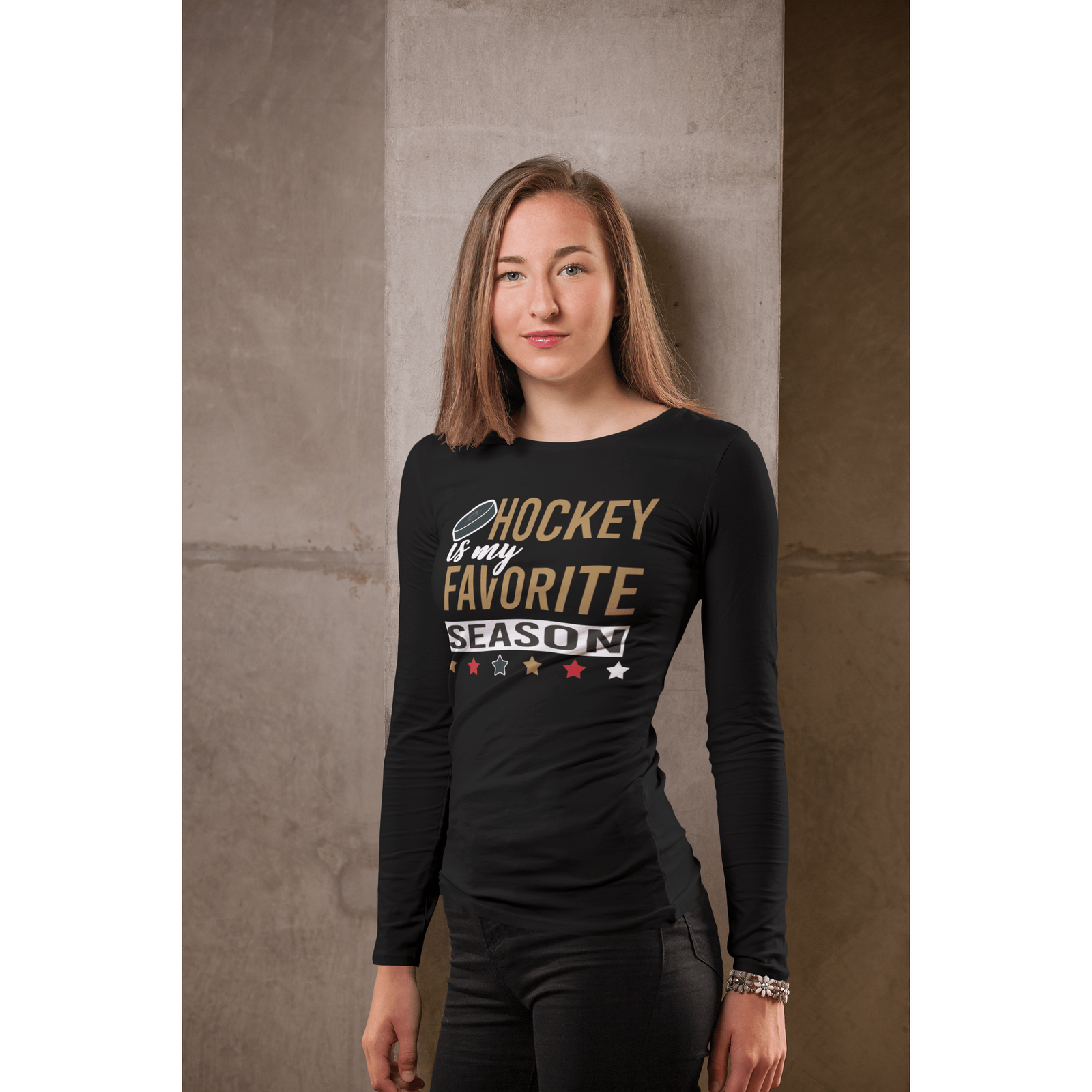 Long-sleeve "Hockey Is My Favorite Season" Unisex Jersey Long Sleeve Shirt