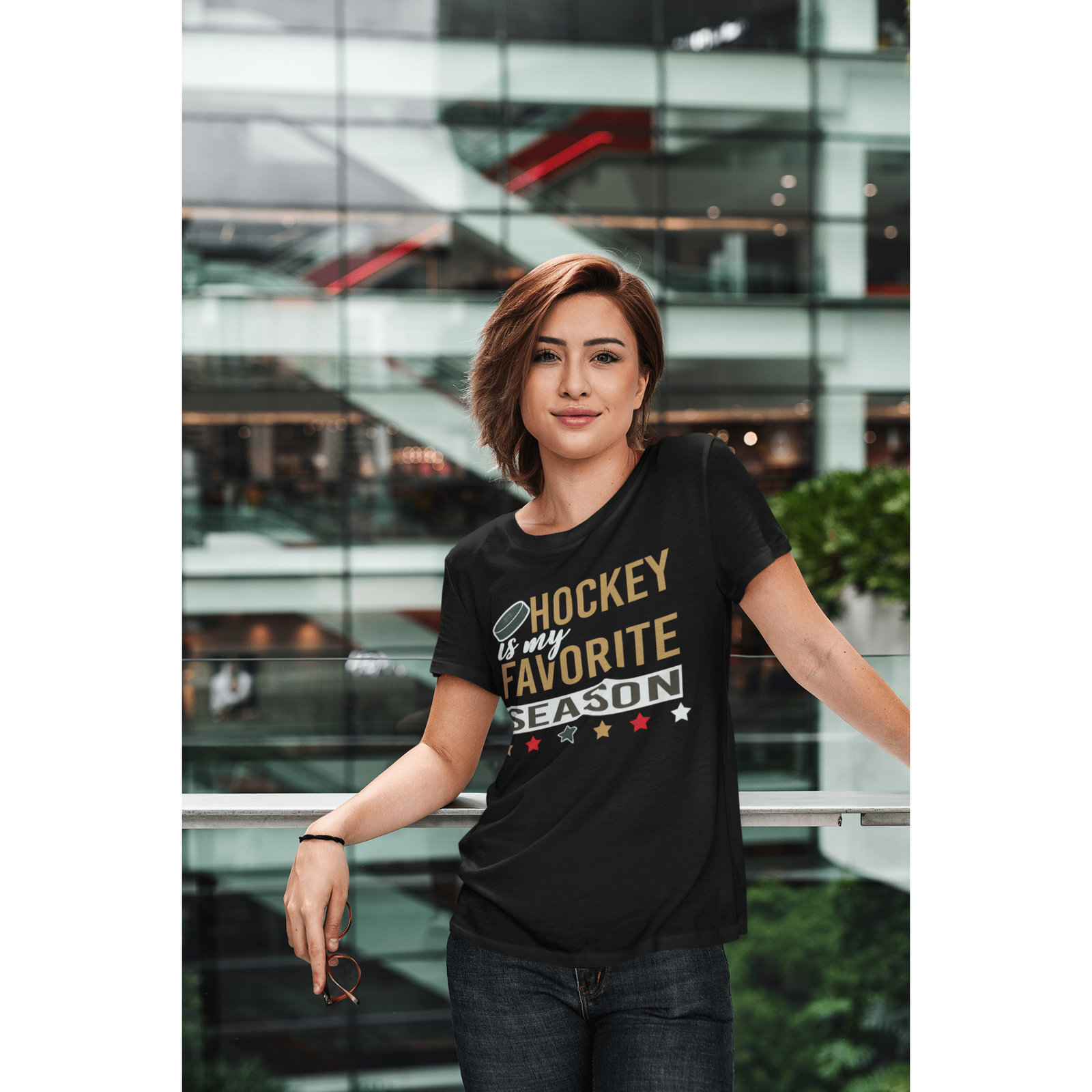 T-Shirt "Hockey Is My Favorite Season" Unisex Jersey Tee