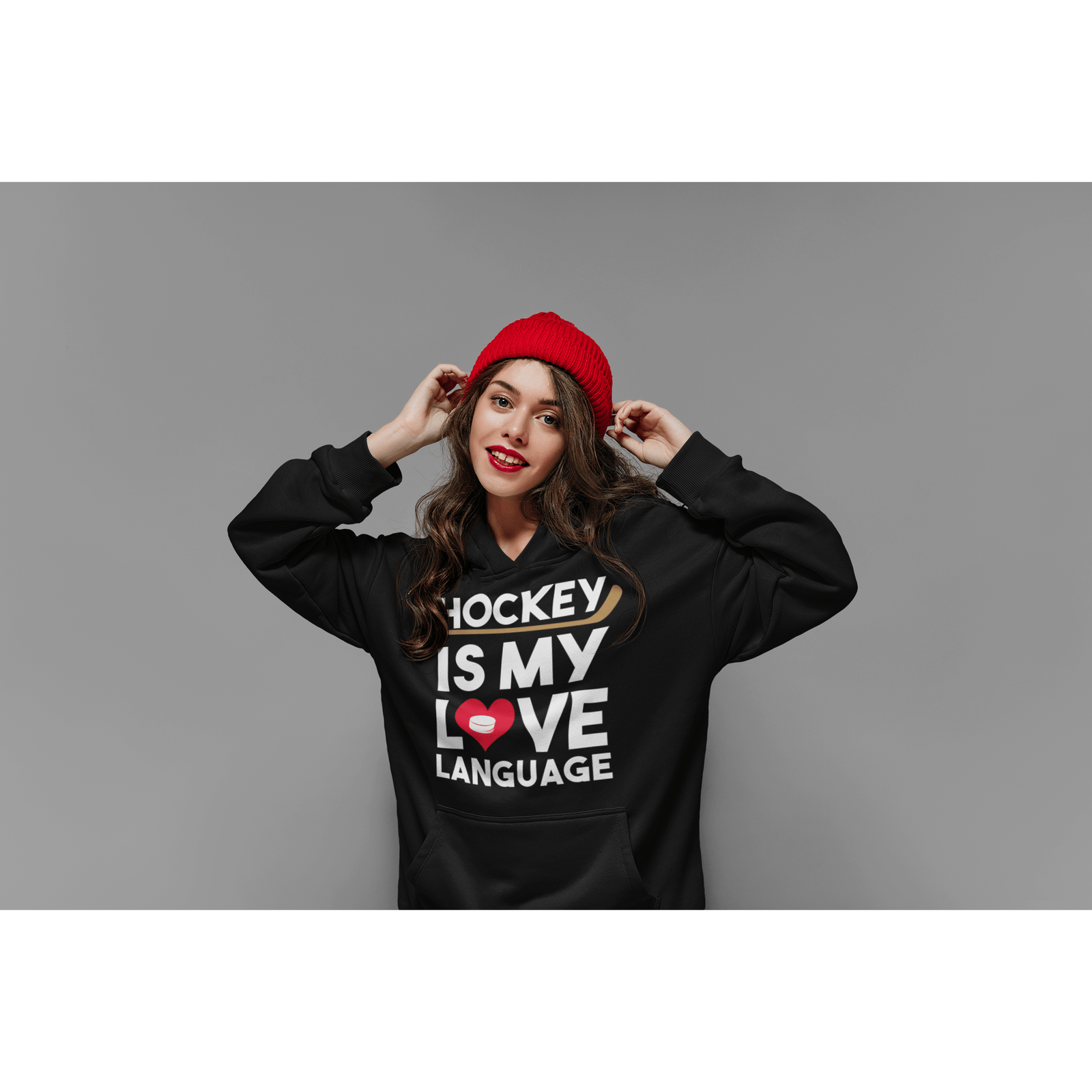 Hoodie "Hockey Is My Love Language" Unisex Hooded Sweatshirt